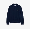 Ανδρικό Ribbed Cotton Polo Collar Φούτερ 