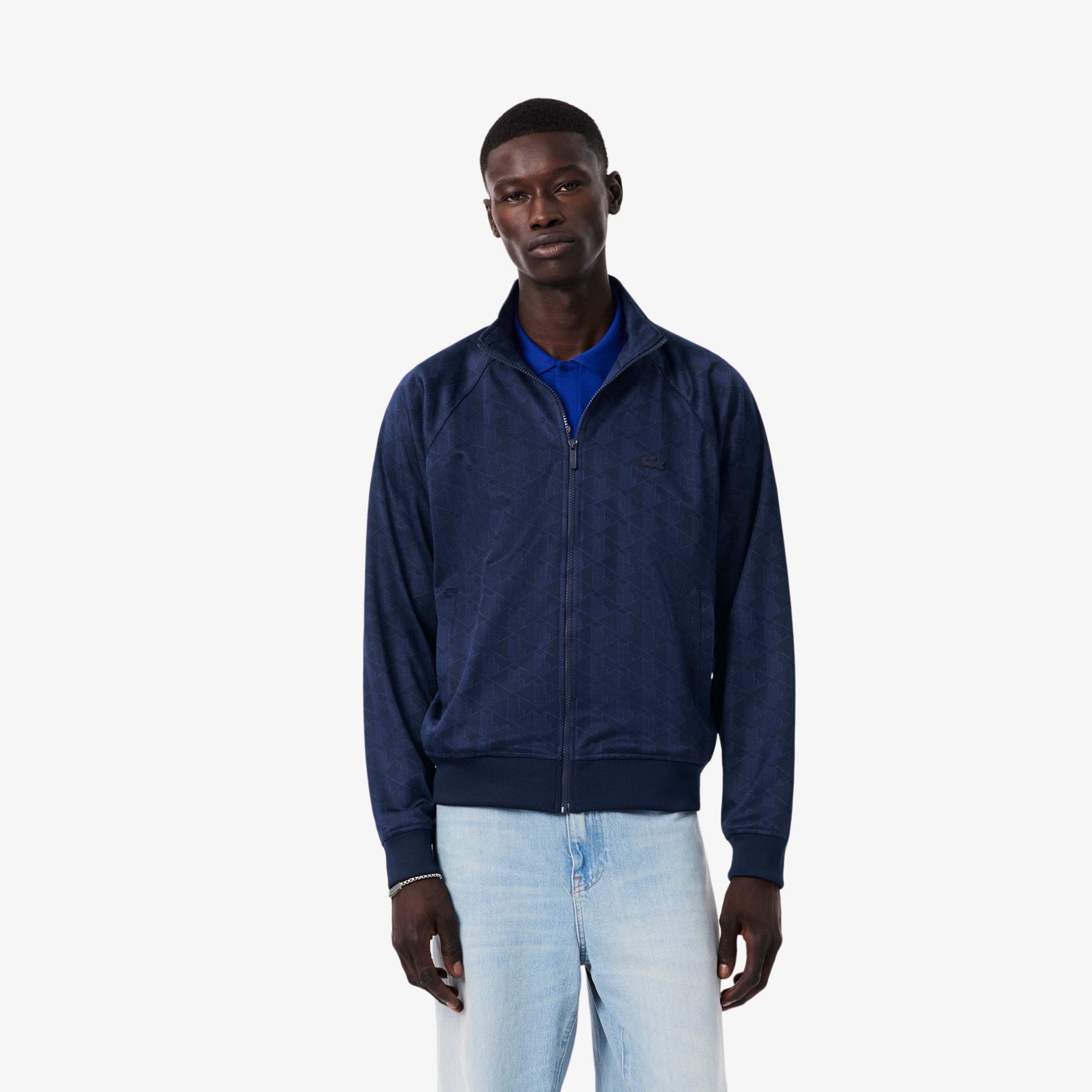 Εικόνα της Ανδρικό Monogram Jacquard Zipped Jacket