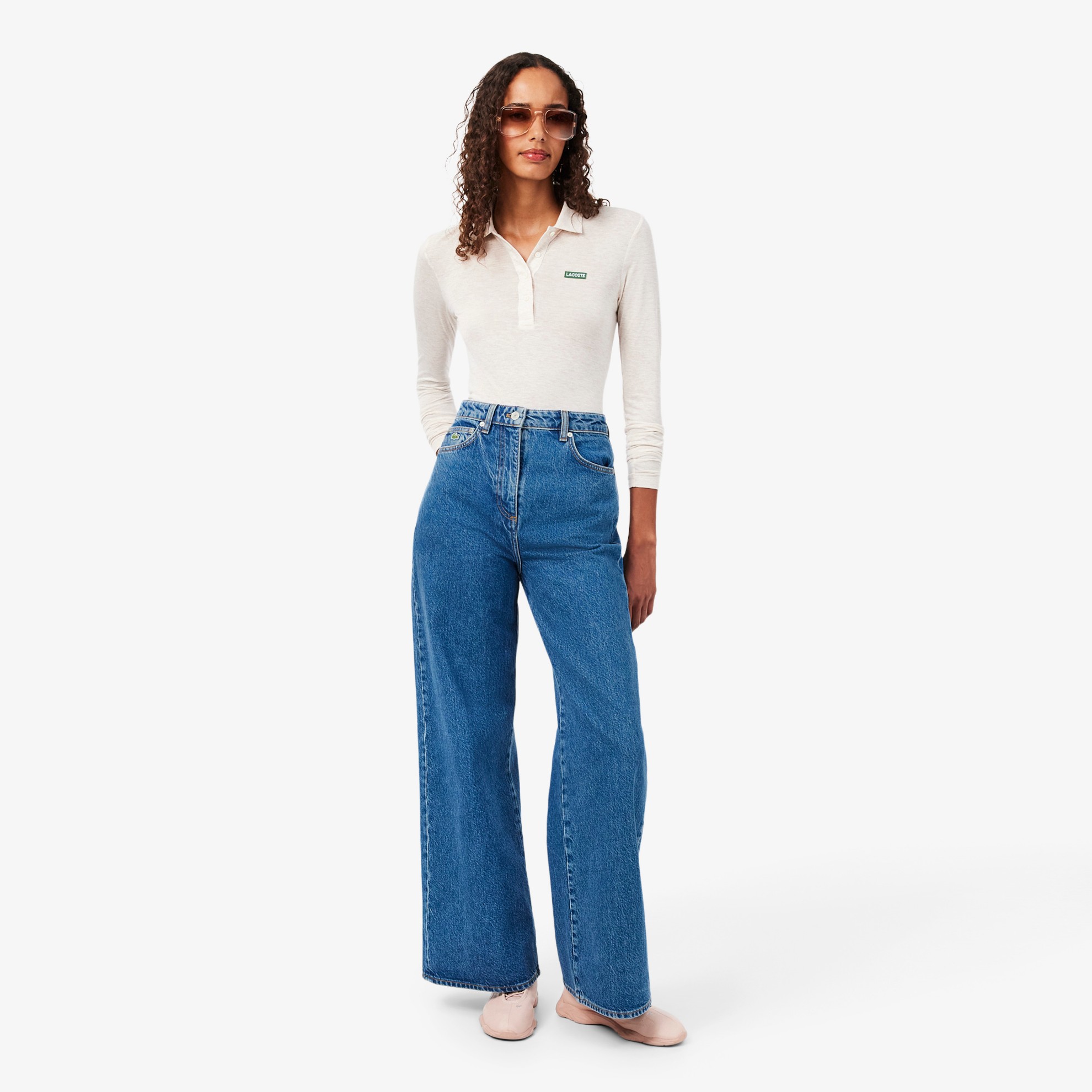 Εικόνα της Γυναικείο Wide Fit High Waist Jeans