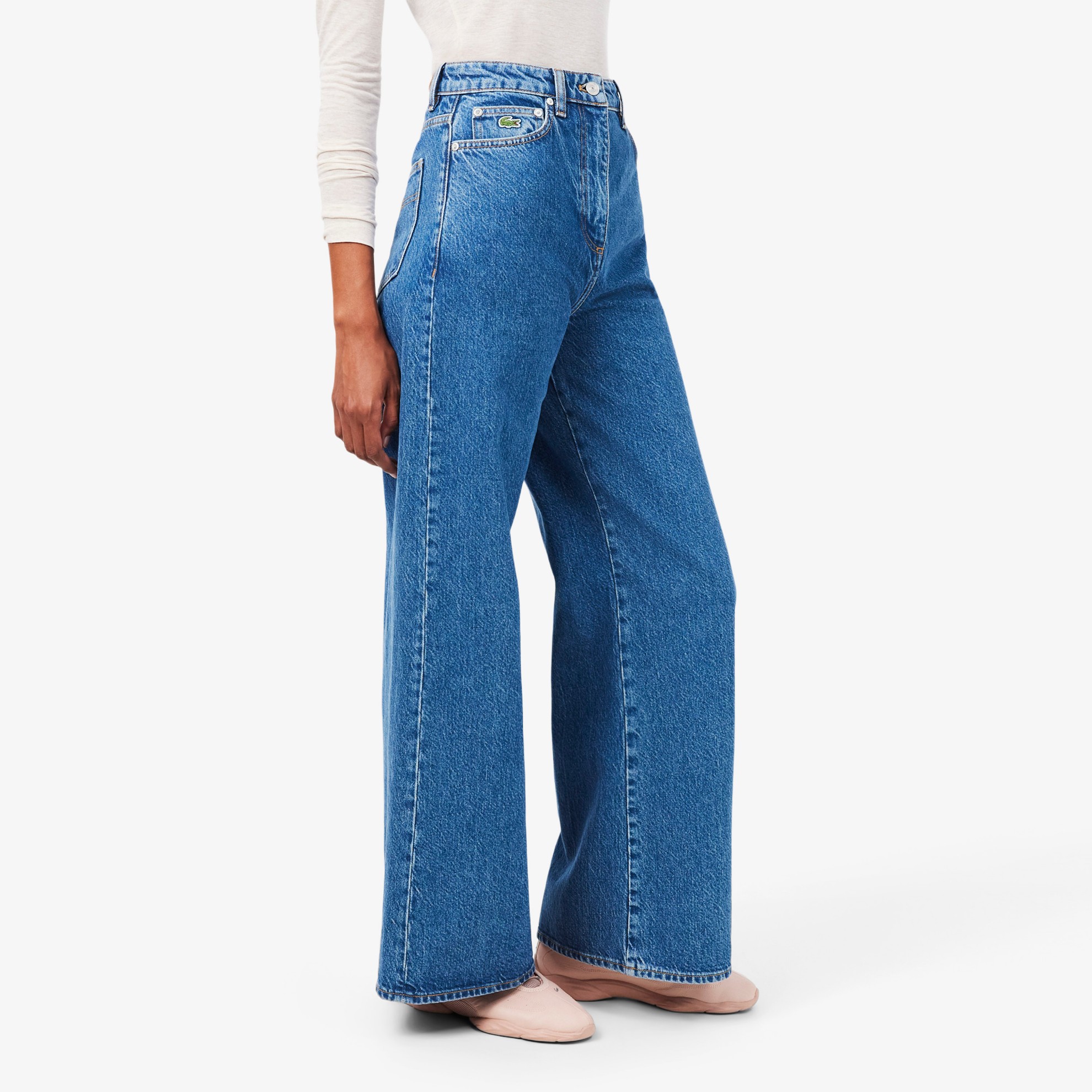 Εικόνα της Γυναικείο Wide Fit High Waist Jeans