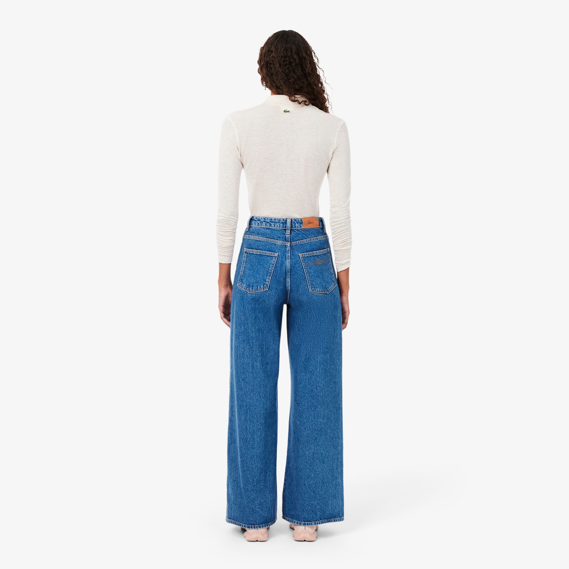 Εικόνα της Γυναικείο Wide Fit High Waist Jeans