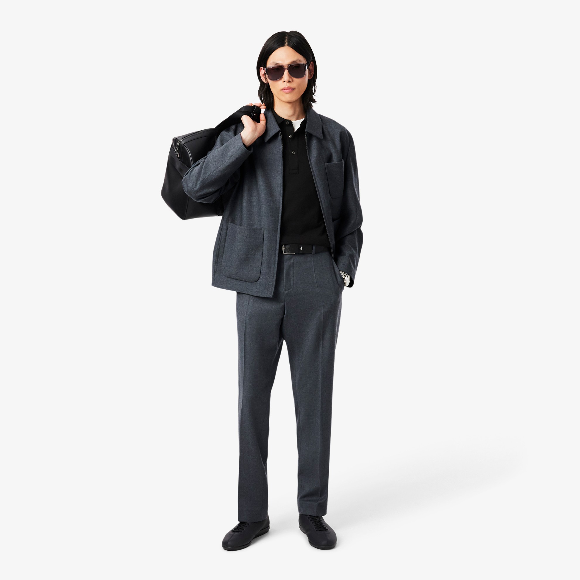 Εικόνα της Ανδρικό Felted Wool Suit Παντελόνι Regular Fit 