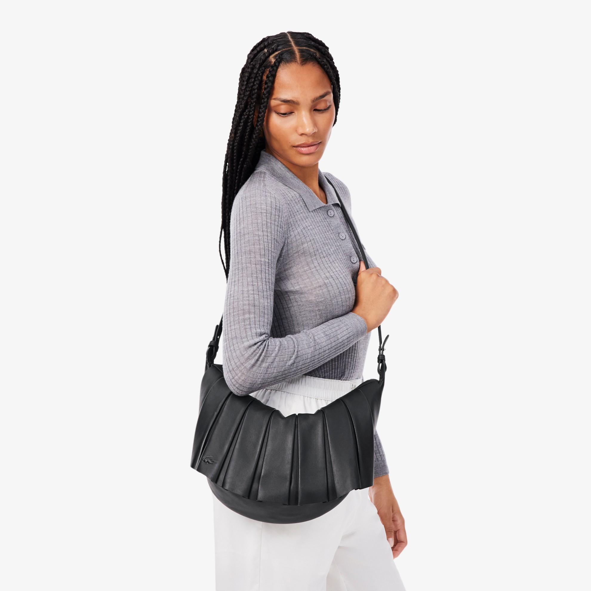 Εικόνα της Γυναικεία Medium Lenglen Leather Hobo Τσάντα 