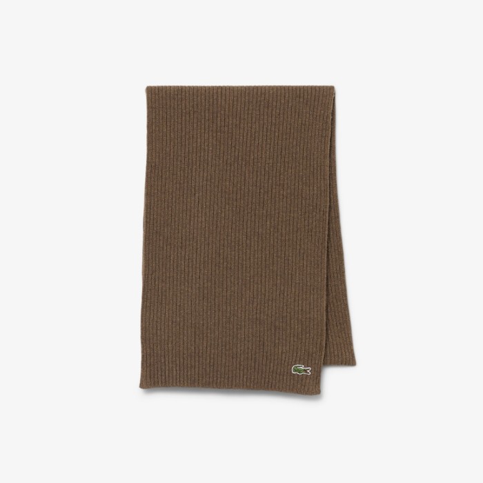 Εικόνα της Unisex Lacoste Ribbed Μάλλινο Κασκόλ