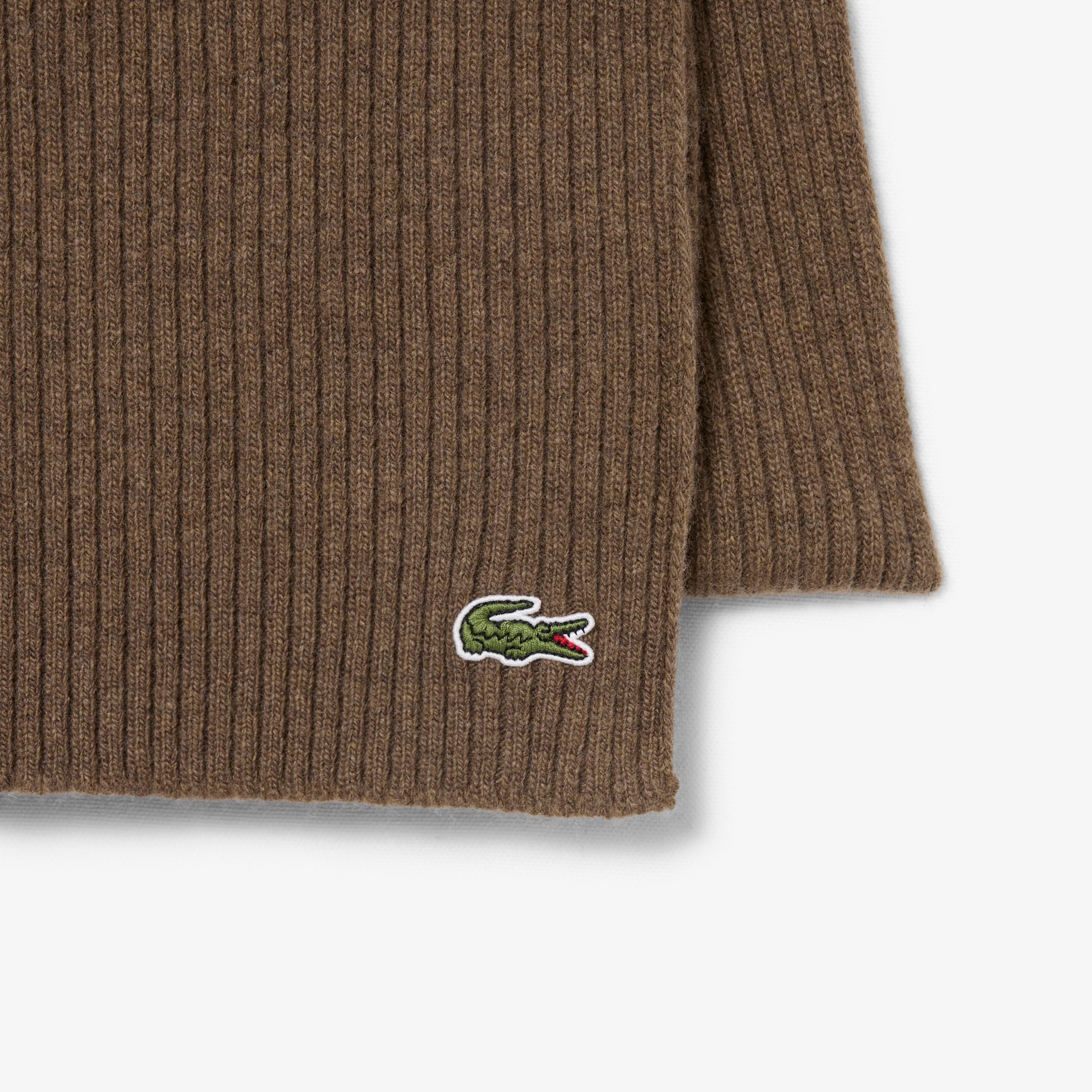 Εικόνα της Unisex Lacoste Ribbed Μάλλινο Κασκόλ