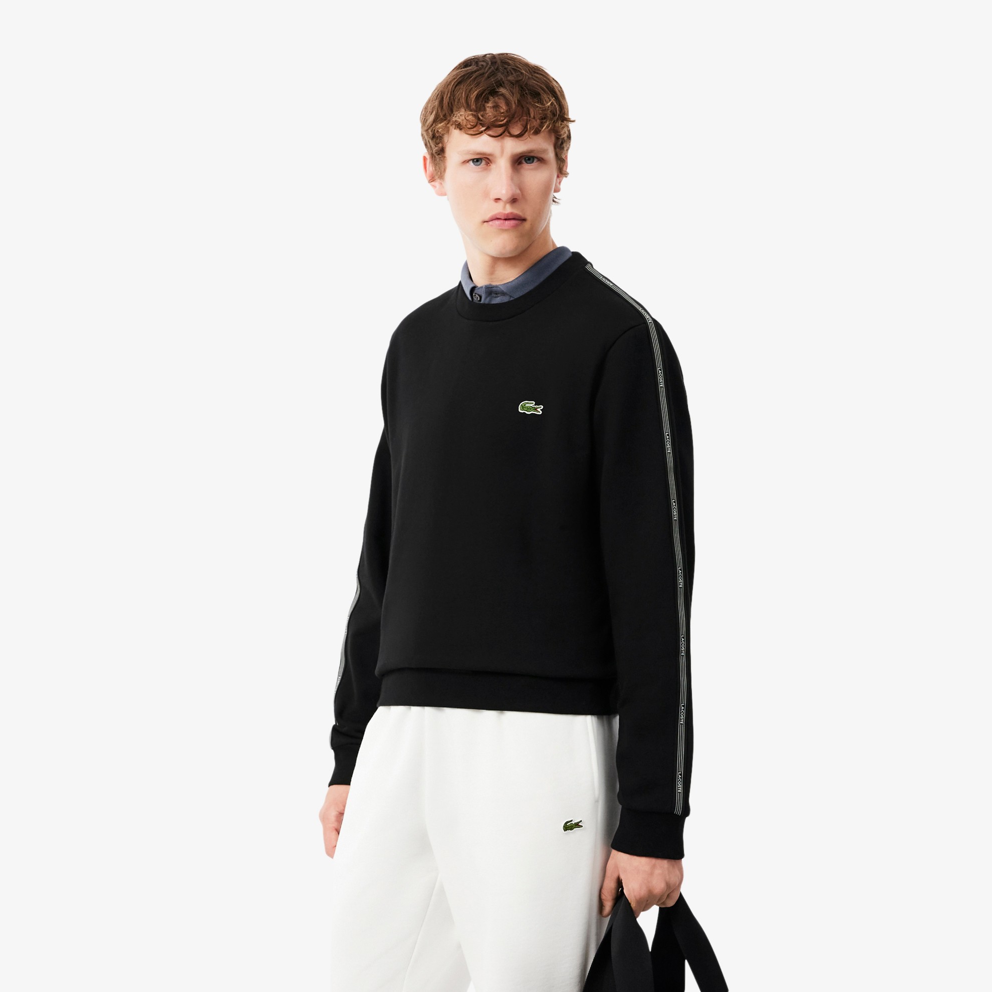 Εικόνα της Ανδρικό Stripe Band Fleece Φούτερ 