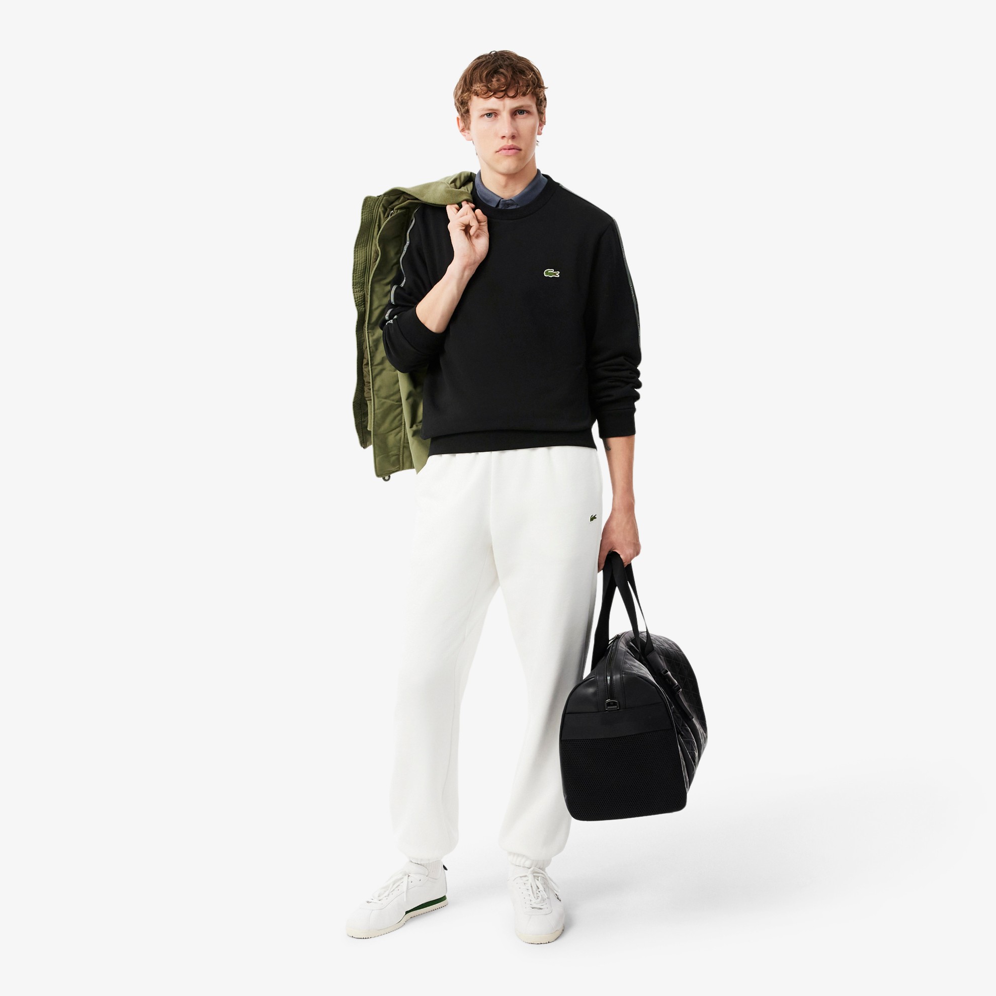 Εικόνα της Ανδρικό Stripe Band Fleece Φούτερ 