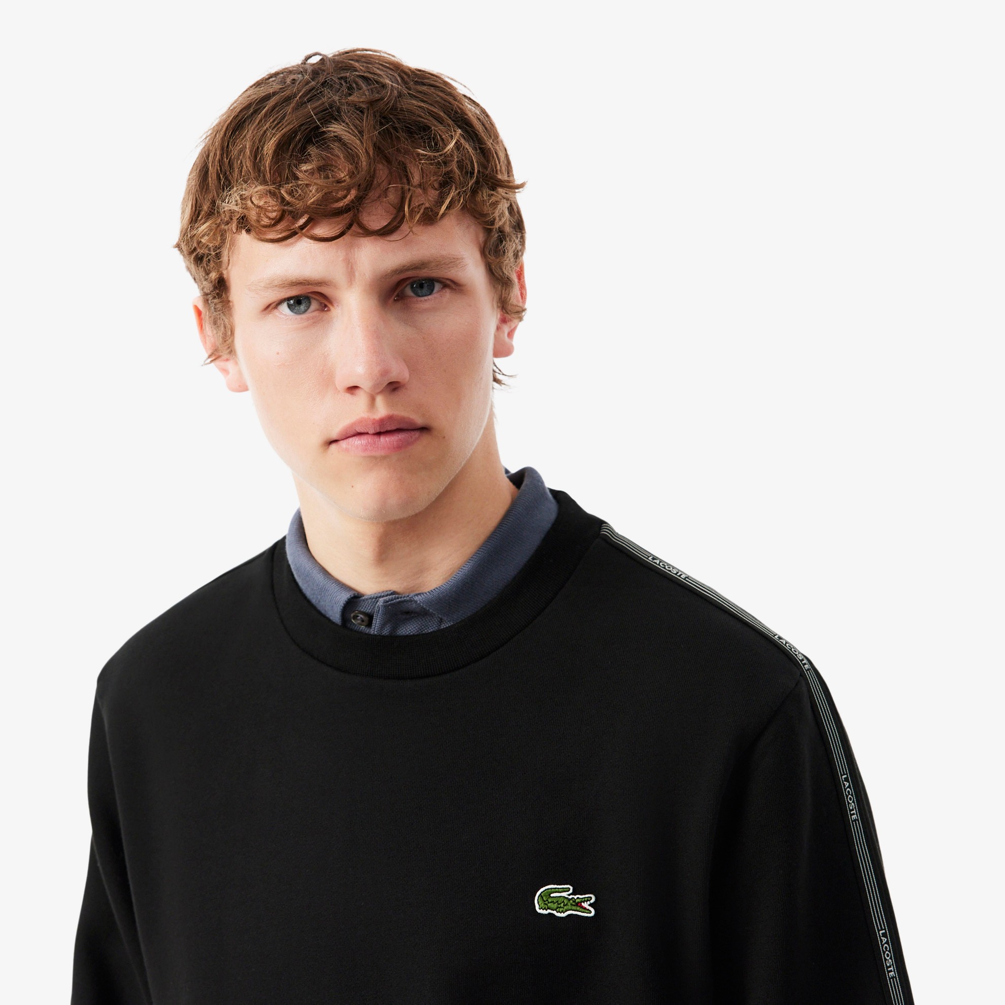 Εικόνα της Ανδρικό Stripe Band Fleece Φούτερ 