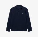 Ανδρική Μακρυμάνικη Cotton Blend Polo Μπλούζα Regular Fit 