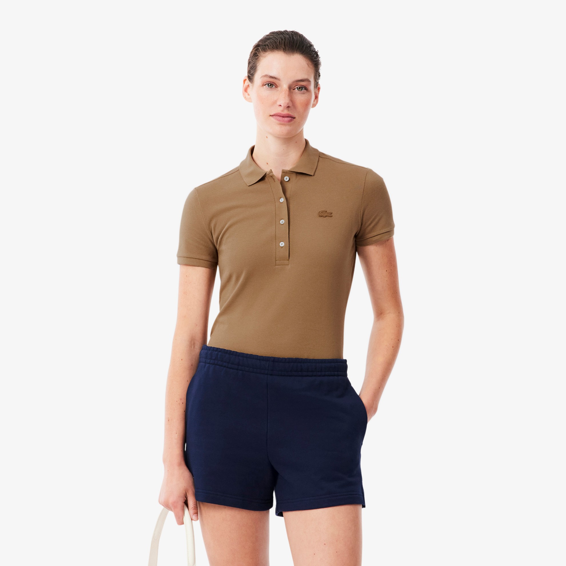 Εικόνα της Γυναικεία Stretch Cotton Piqué Polo Μπλούζα Slim Fit