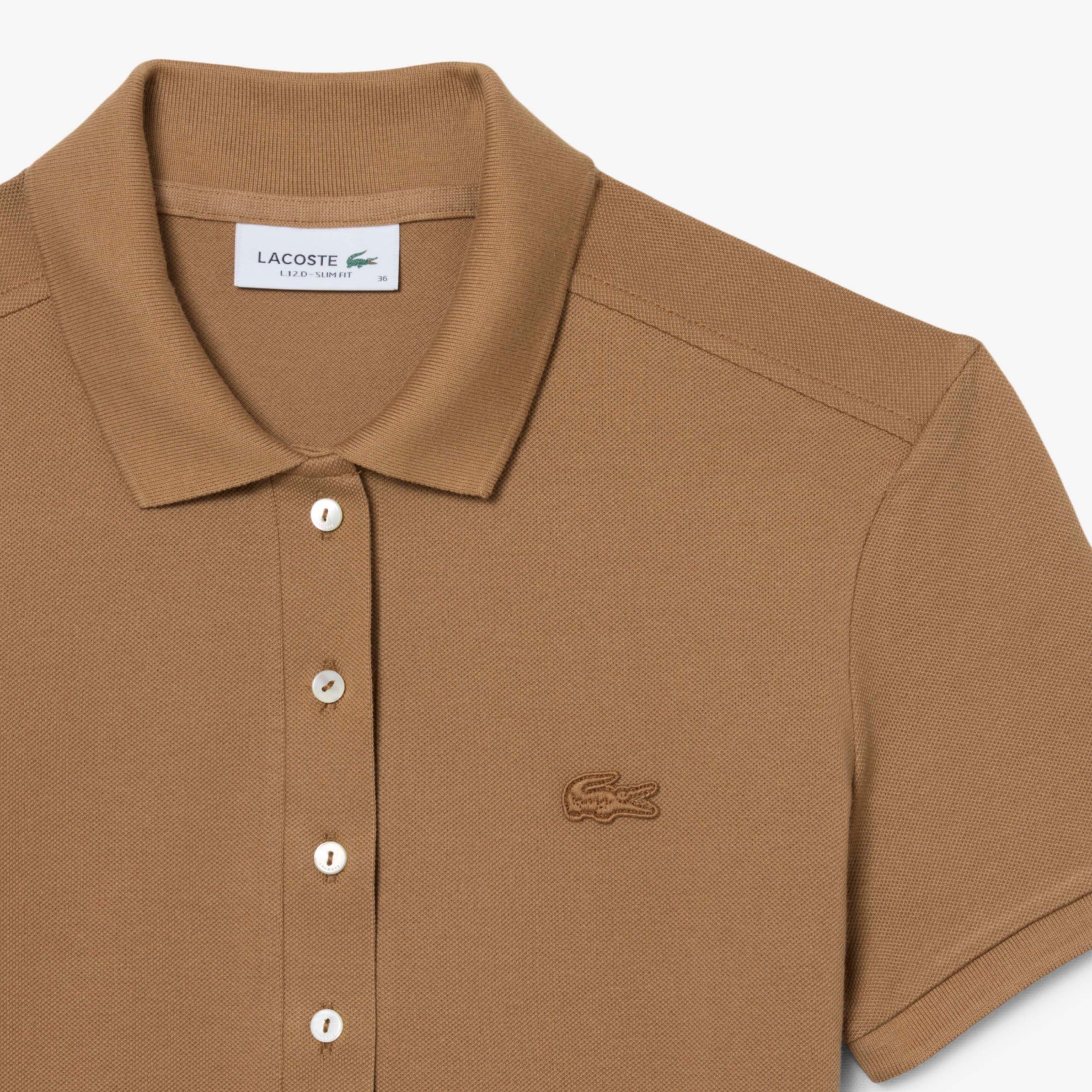 Εικόνα της Γυναικεία Stretch Cotton Piqué Polo Μπλούζα Slim Fit