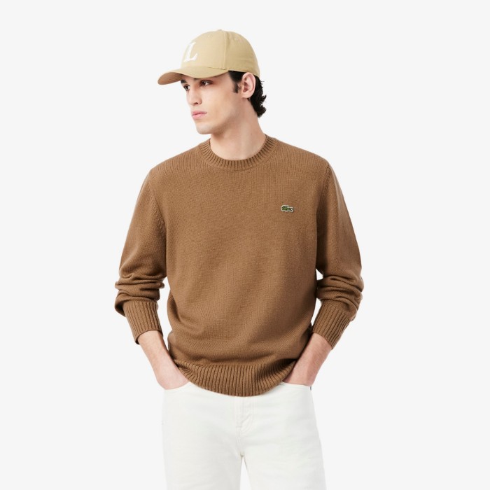 Εικόνα της Ανδρικό Μάλλινο Crew Neck Πουλόβερ
