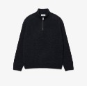 Ανδρικό Wool High Zip Neck Πουλόβερ 