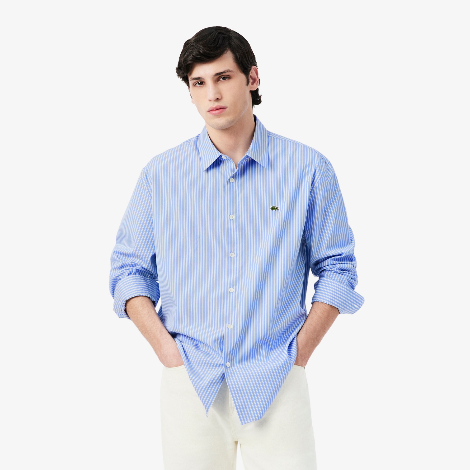 Εικόνα της Ανδρικό Striped Pinpoint Πουκάμισο Regular Fit 