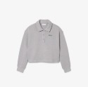 Γυναικείο Oversized Ribbed Polo Collar Φούτερ 