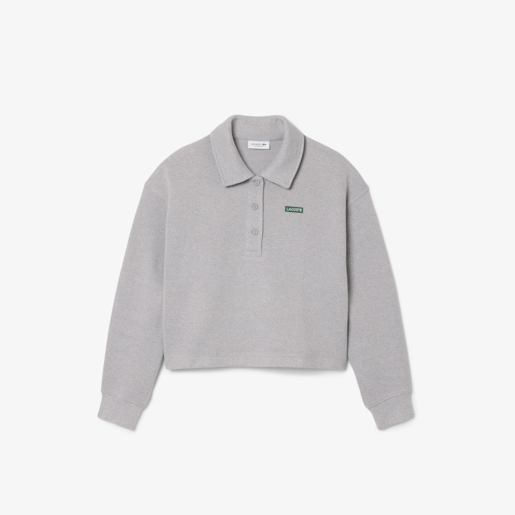 Εικόνα της Γυναικείο Oversized Ribbed Polo Collar Φούτερ 