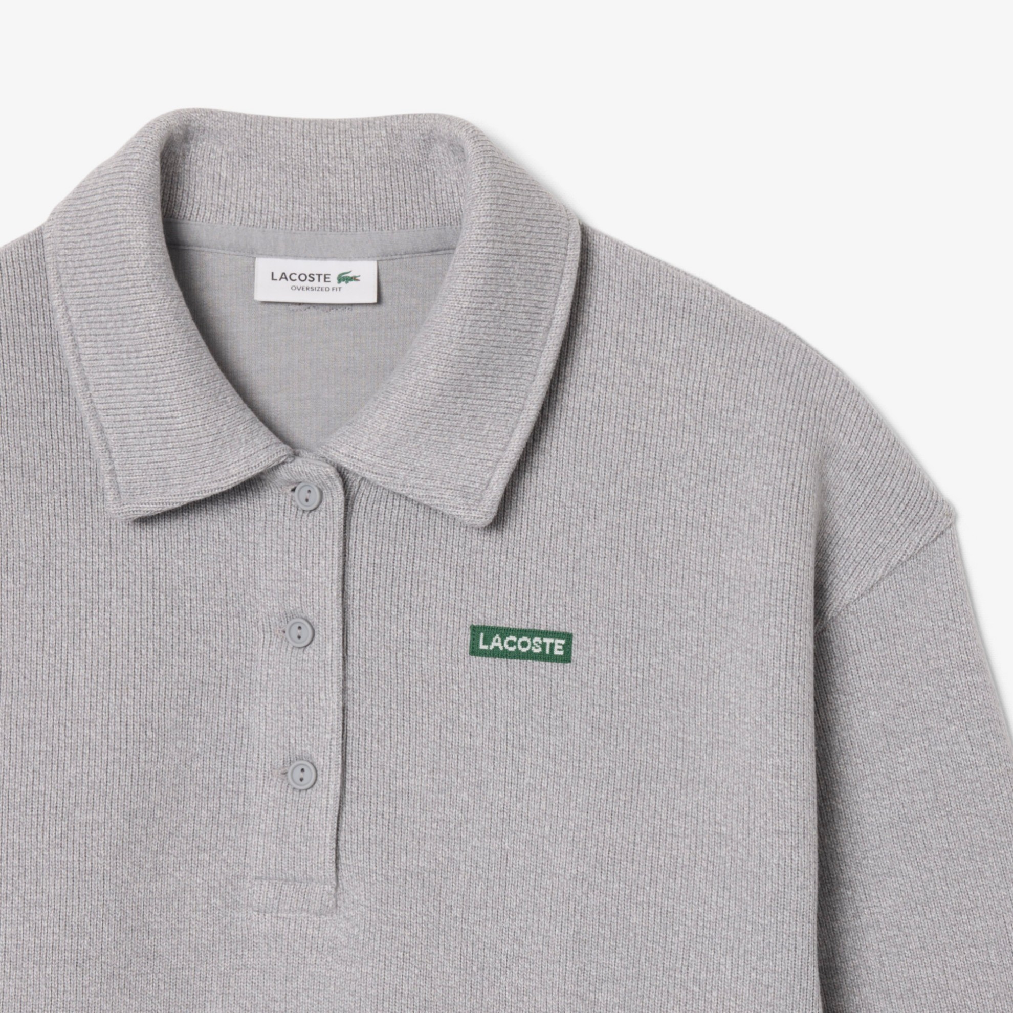 Εικόνα της Γυναικείο Oversized Ribbed Polo Collar Φούτερ 
