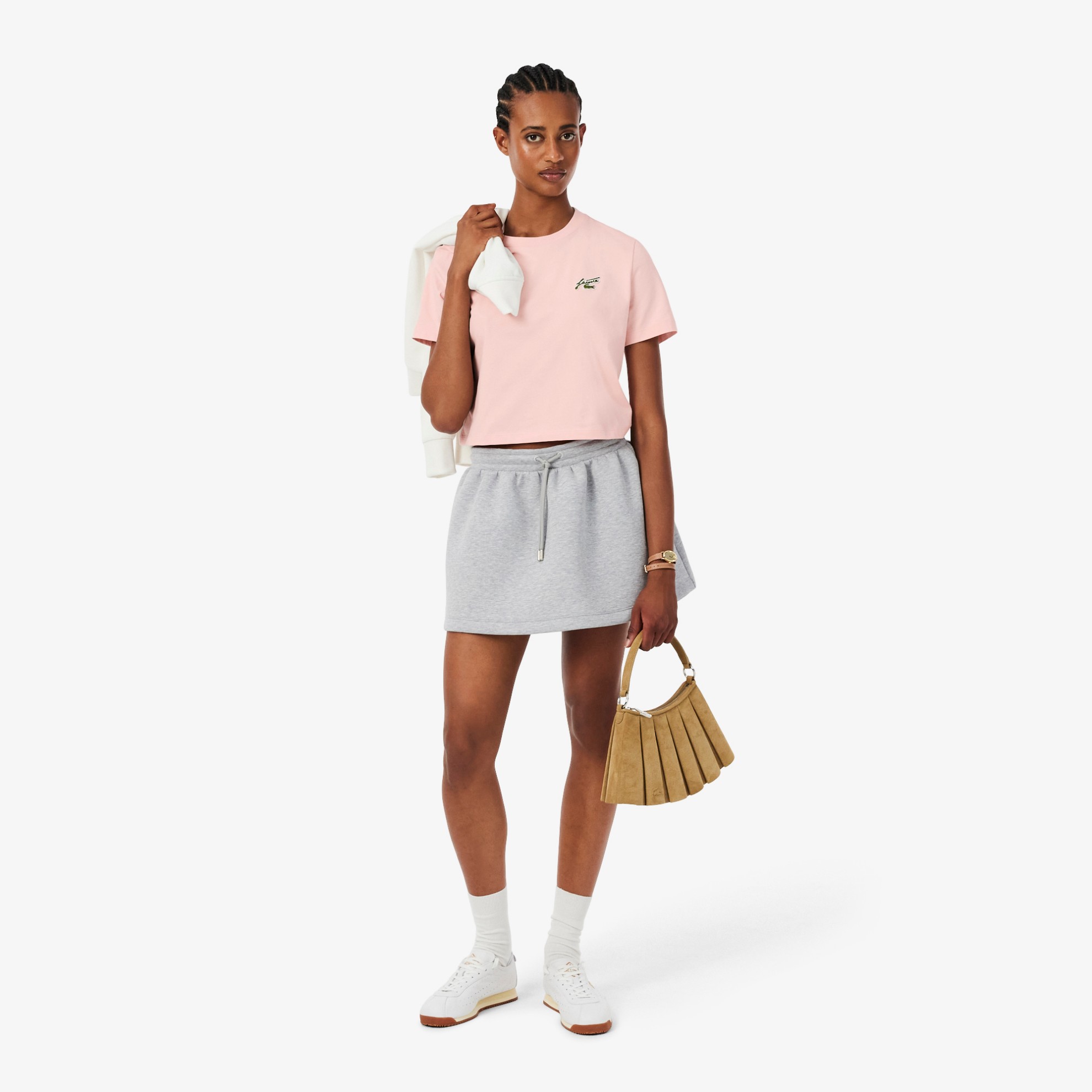 Εικόνα της Γυναικείο Relaxed Fit Badge Accent Βαμβακερό T-shirt