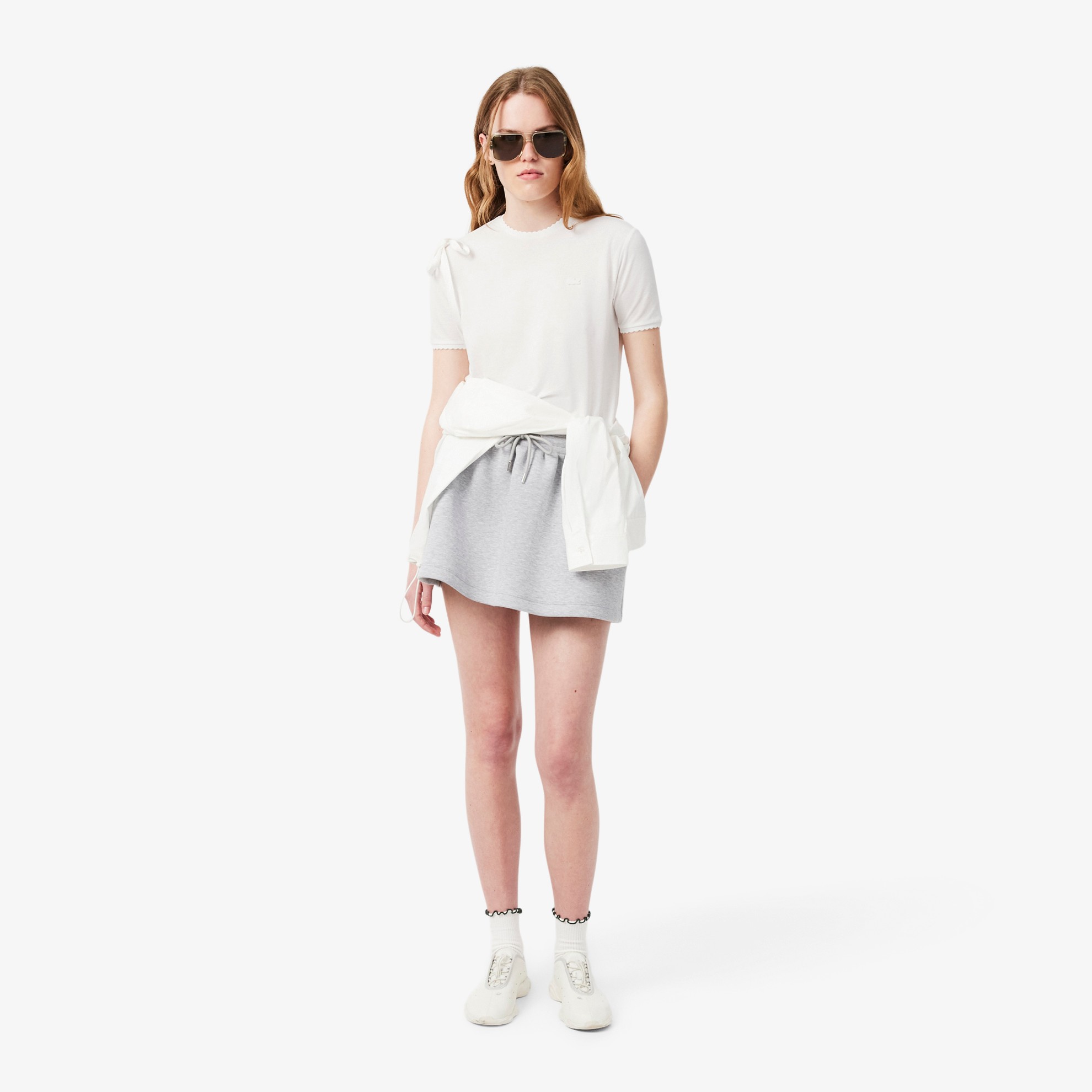 Εικόνα της Γυναικείο Fluid Scallop Trim Piqué T-shirt
