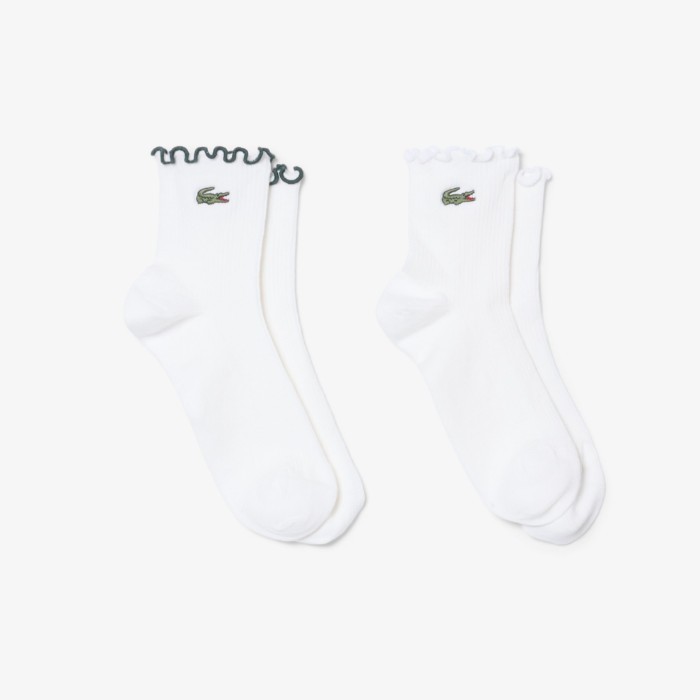 Εικόνα της Γυναικείες 2-Pack Ruffle Κάλτσες 
