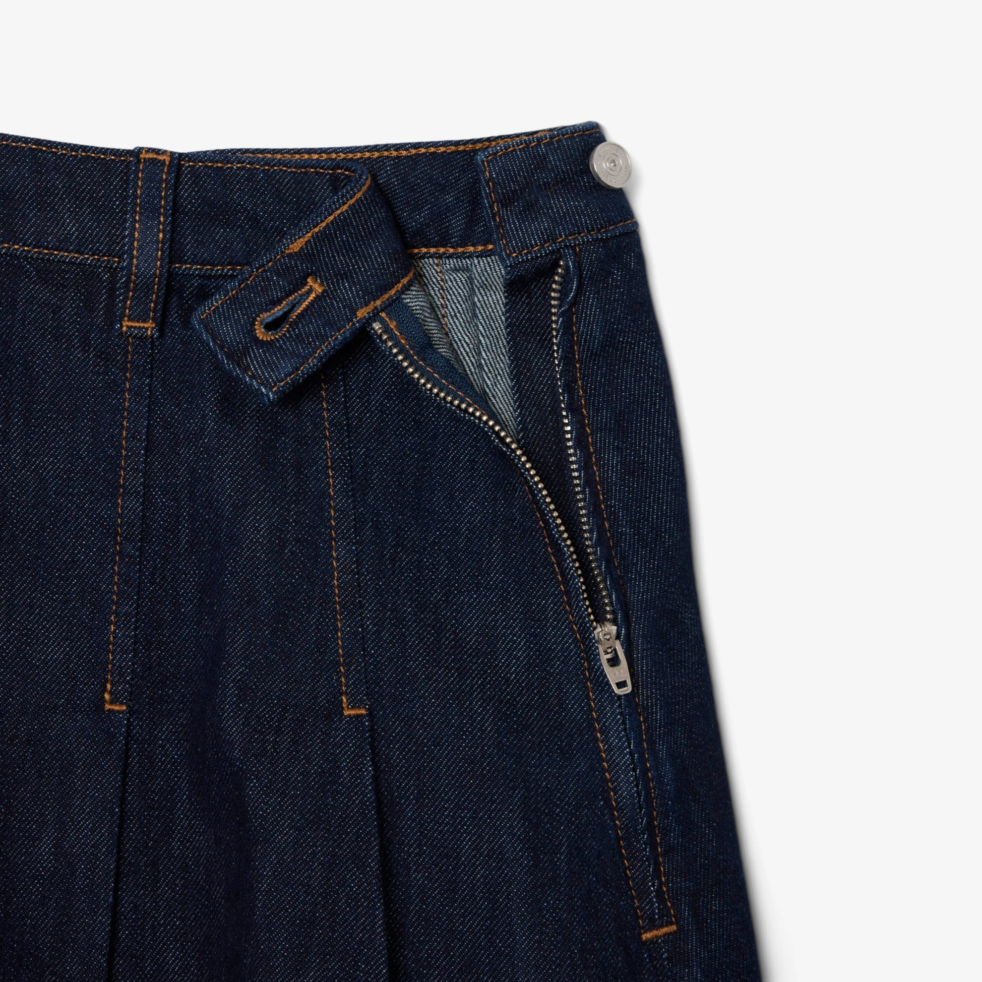 Εικόνα της Γυναικεία Short Pleated Denim Φούστα