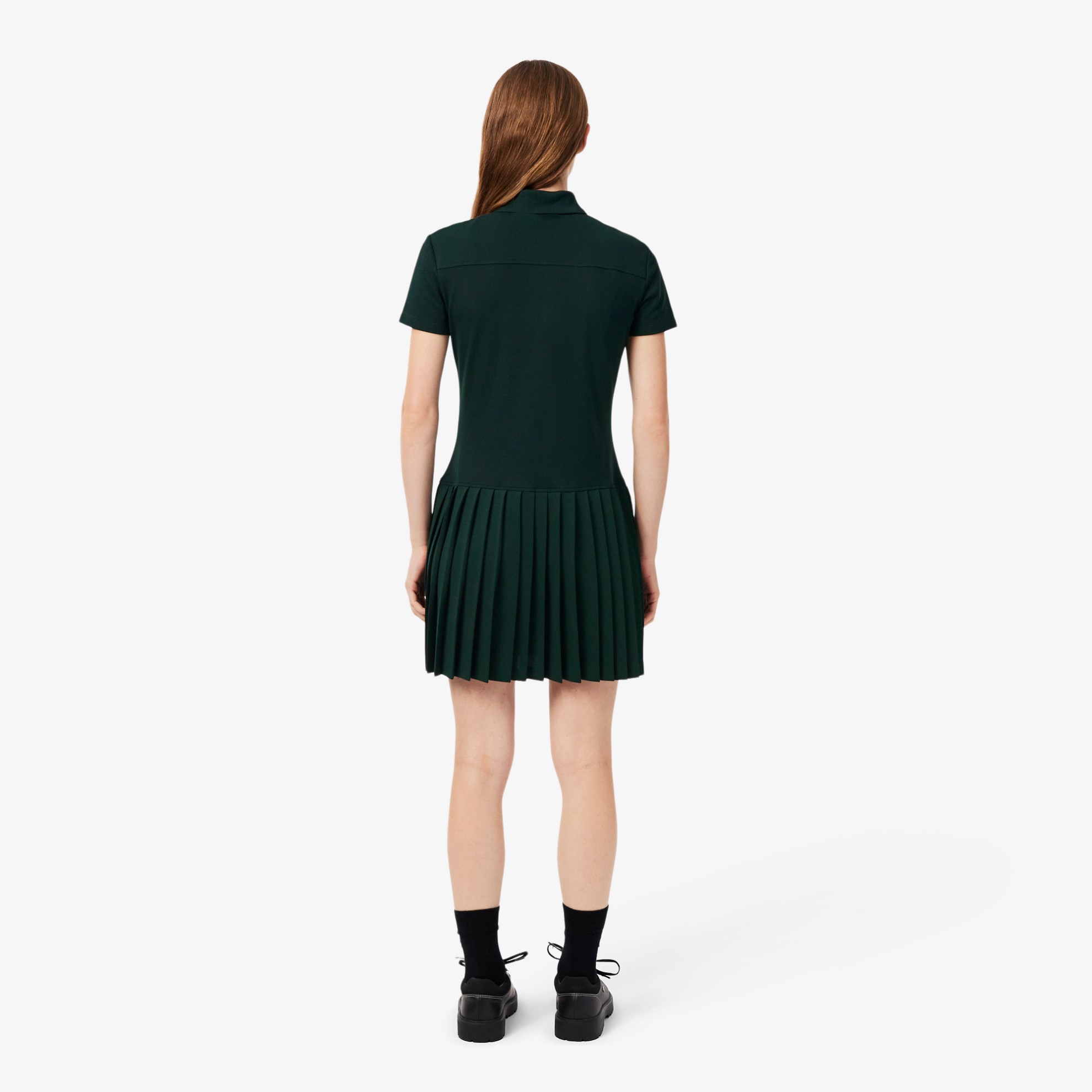 Εικόνα της Γυναικείο Stretch Piqué Pleated Polo Φόρεμα 