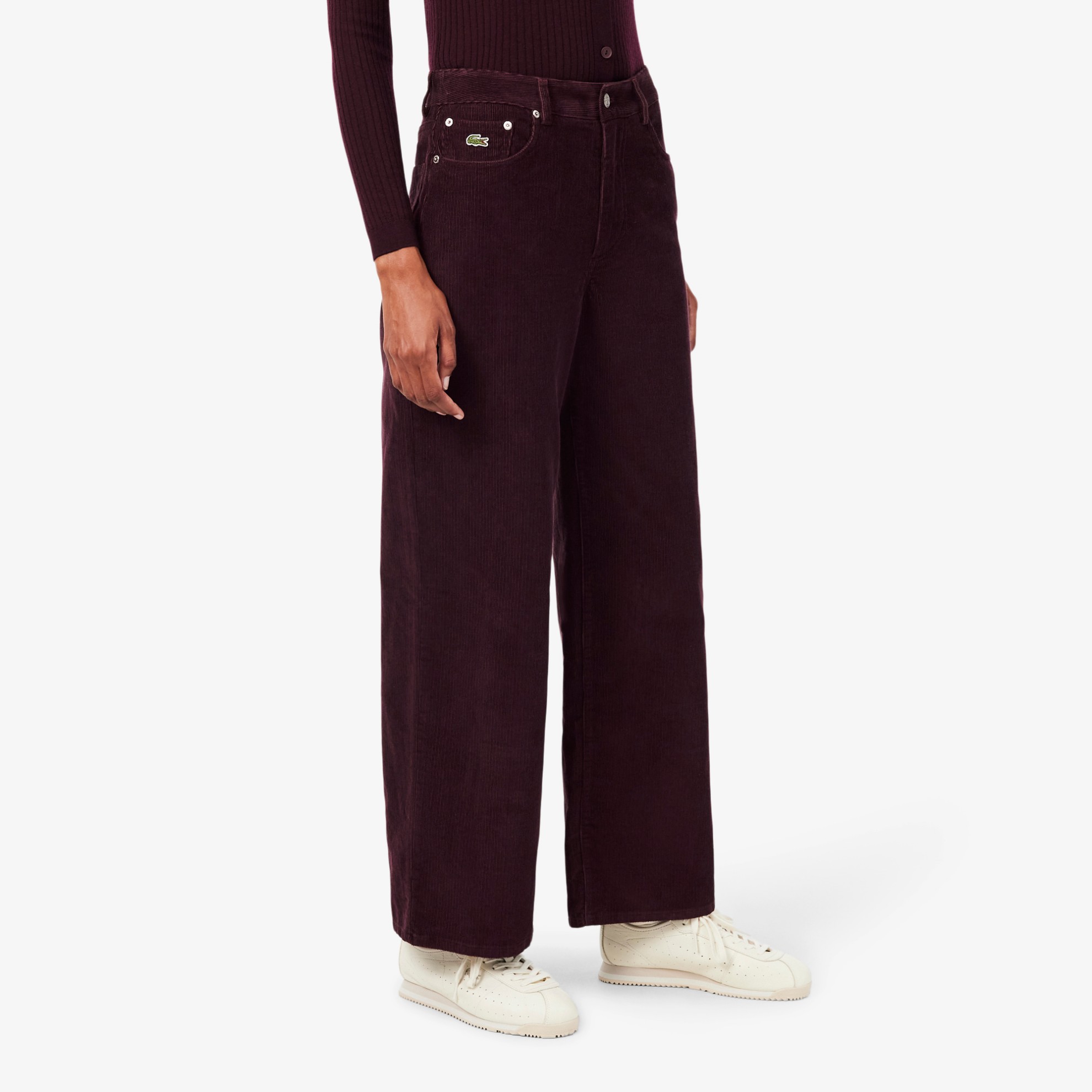 Εικόνα της Γυναικείο Corduroy Κοτλέ Παντελόνι Wide Fit 