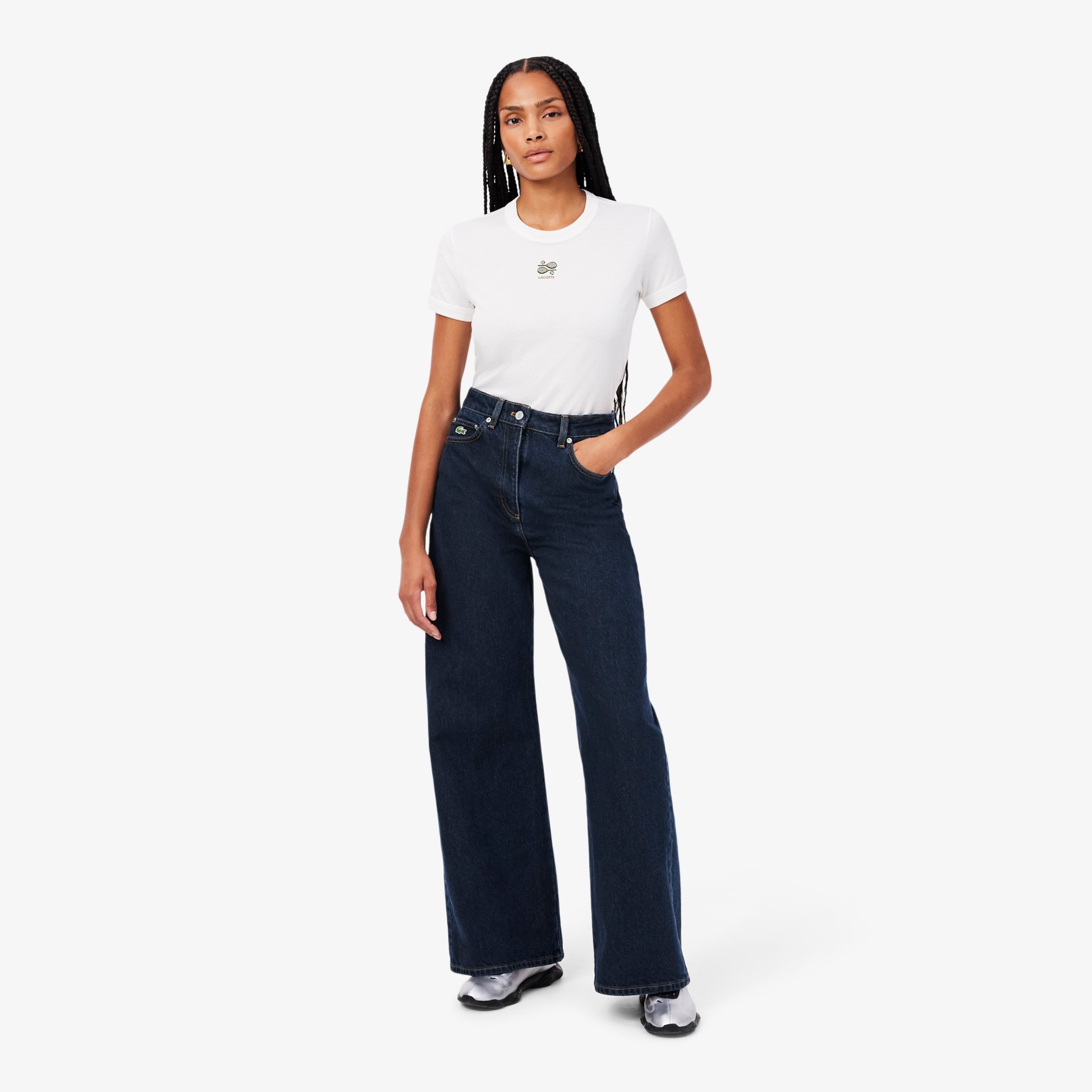 Εικόνα της Γυναικείο Wide Fit High Waist Jeans
