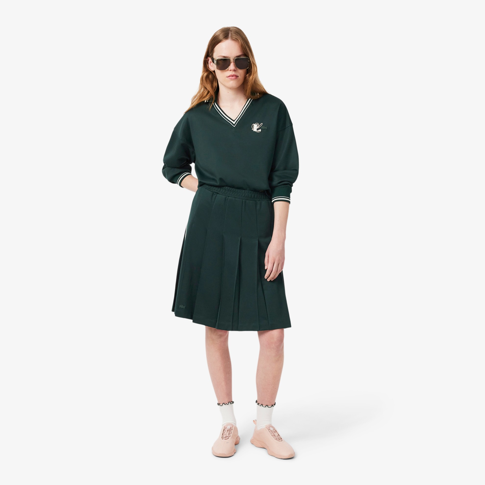 Εικόνα της Γυναικεία Pleated Interlock Piqué Φούστα