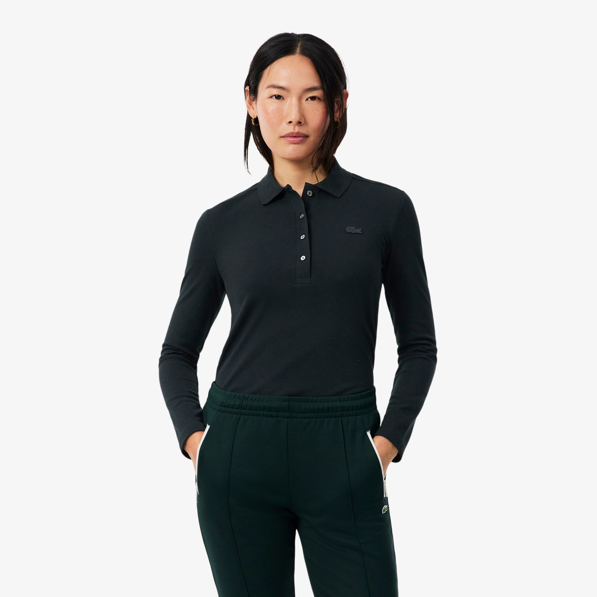 Εικόνα της Γυναικεία Stretch Piqué Lacoste Polo Μπλούζα Slim fit