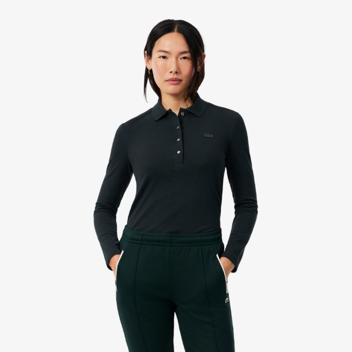 Εικόνα της Γυναικεία Stretch Piqué Lacoste Polo Μπλούζα Slim fit
