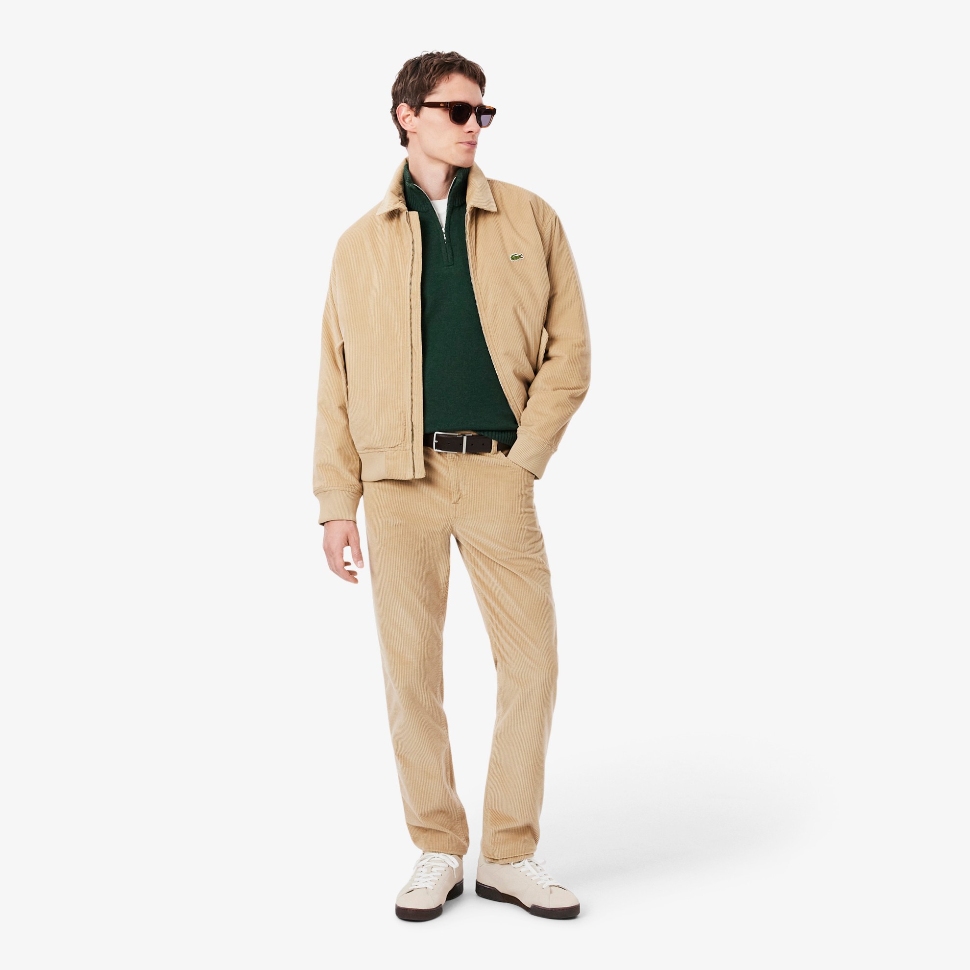 Εικόνα της Ανδρικό Zipped High Neck Carded Μάλλινο Πουλόβερ