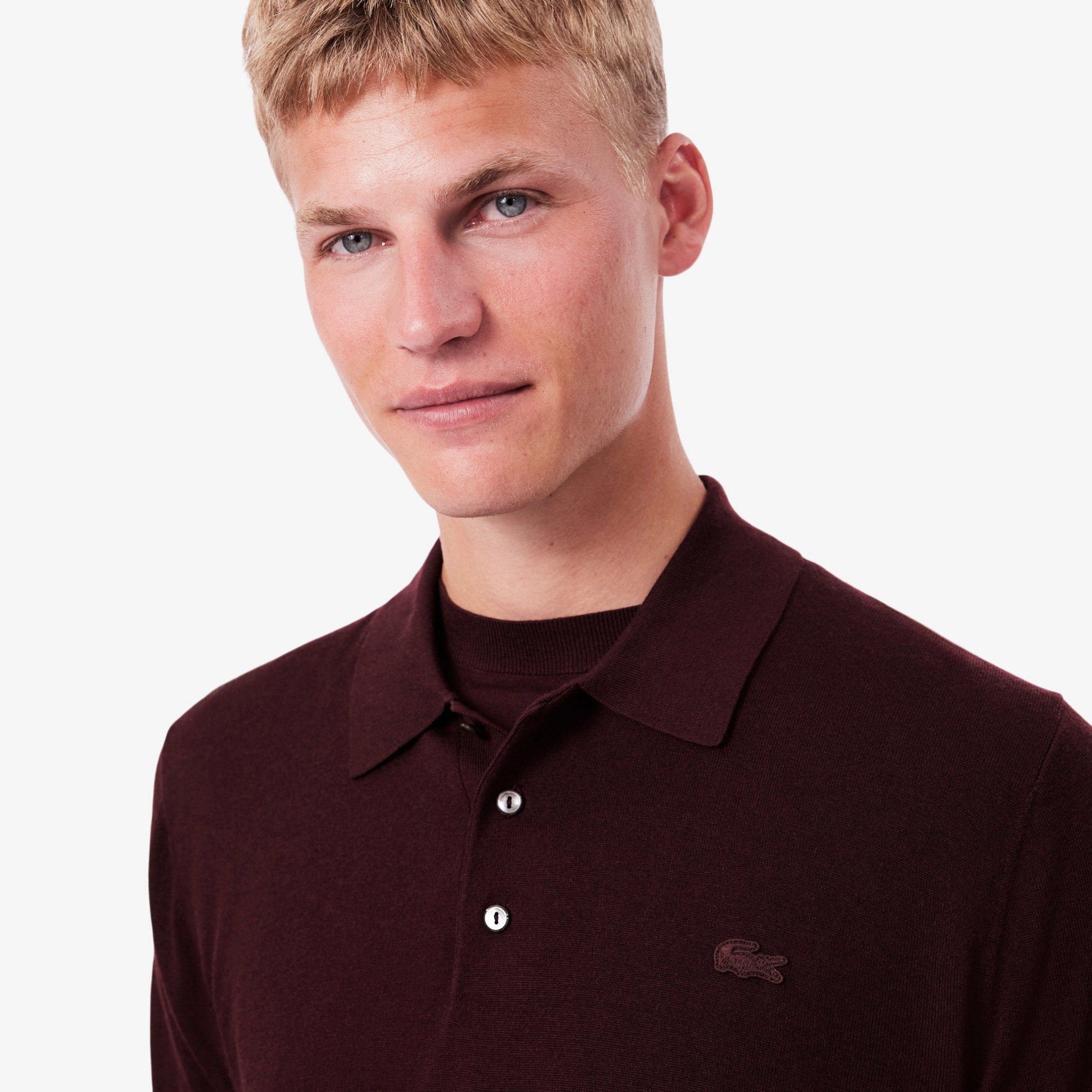 Εικόνα της Ανδρικό Cashmere Blend Polo Collar Πουλόβερ