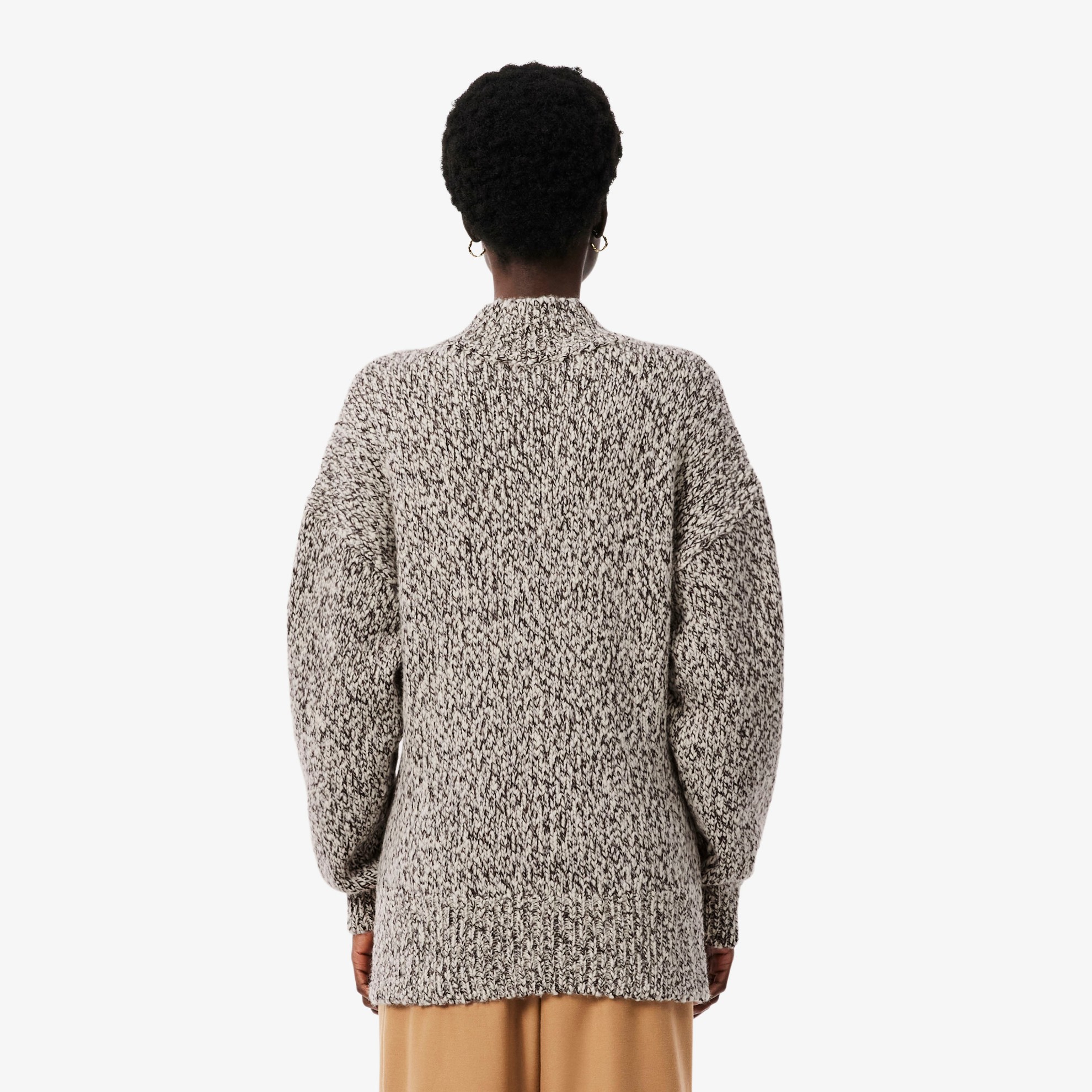 Εικόνα της Γυναικείο High Neck Mercerized Wool Knit Πουλόβερ