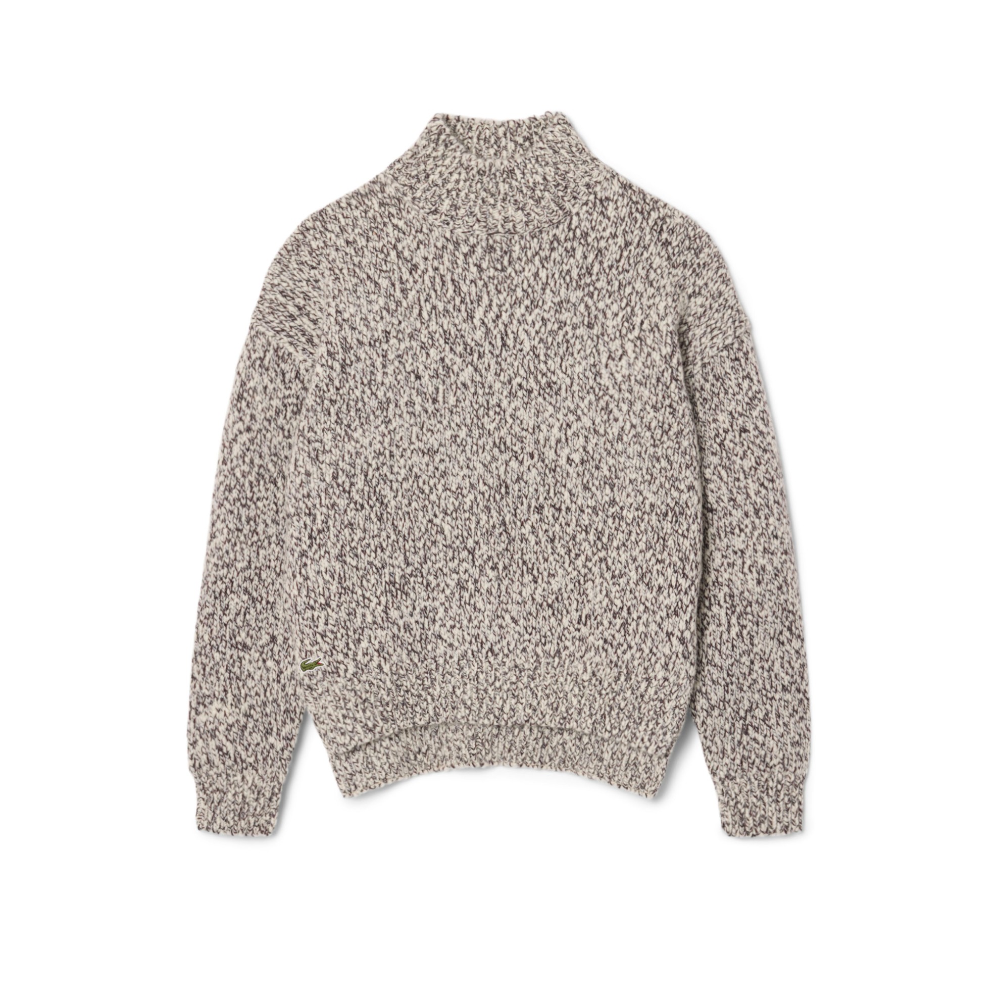 Εικόνα της Γυναικείο High Neck Mercerized Wool Knit Πουλόβερ