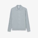 Ανδρικό Fluid Ribbed Polo Collar Cardigan
