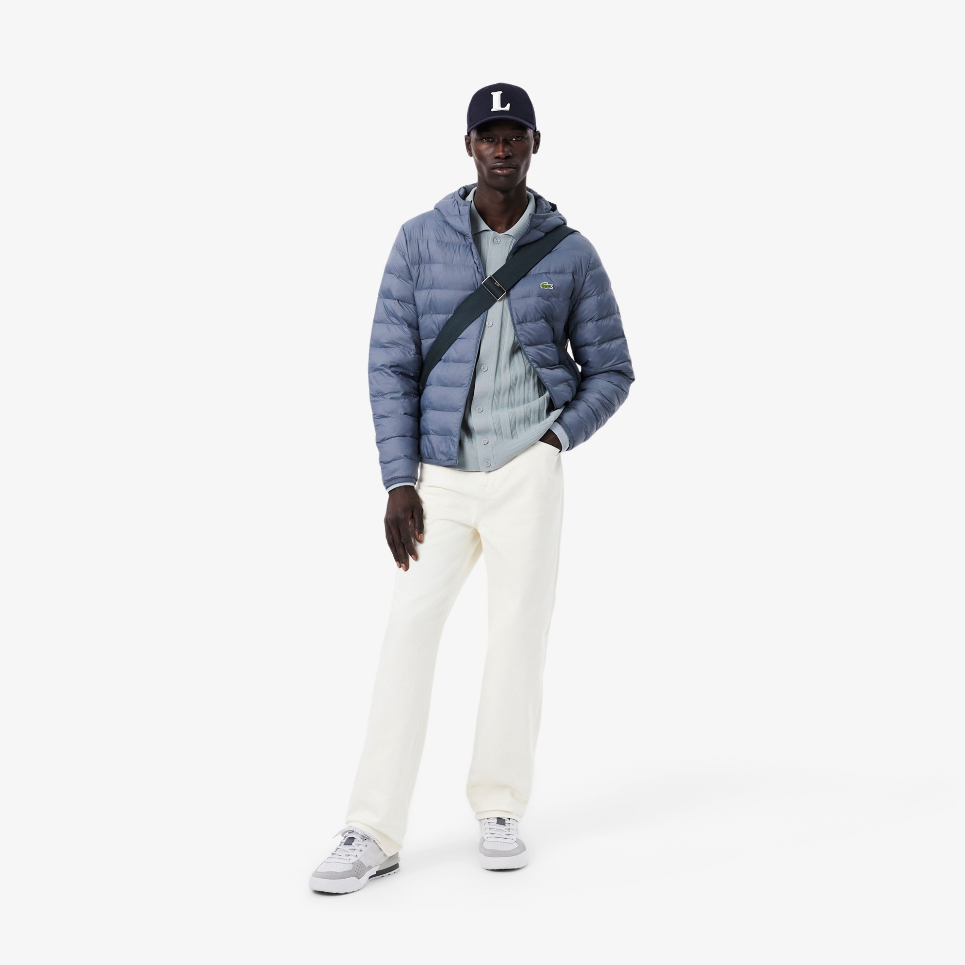 Εικόνα της Ανδρικό Fluid Ribbed Polo Collar Cardigan