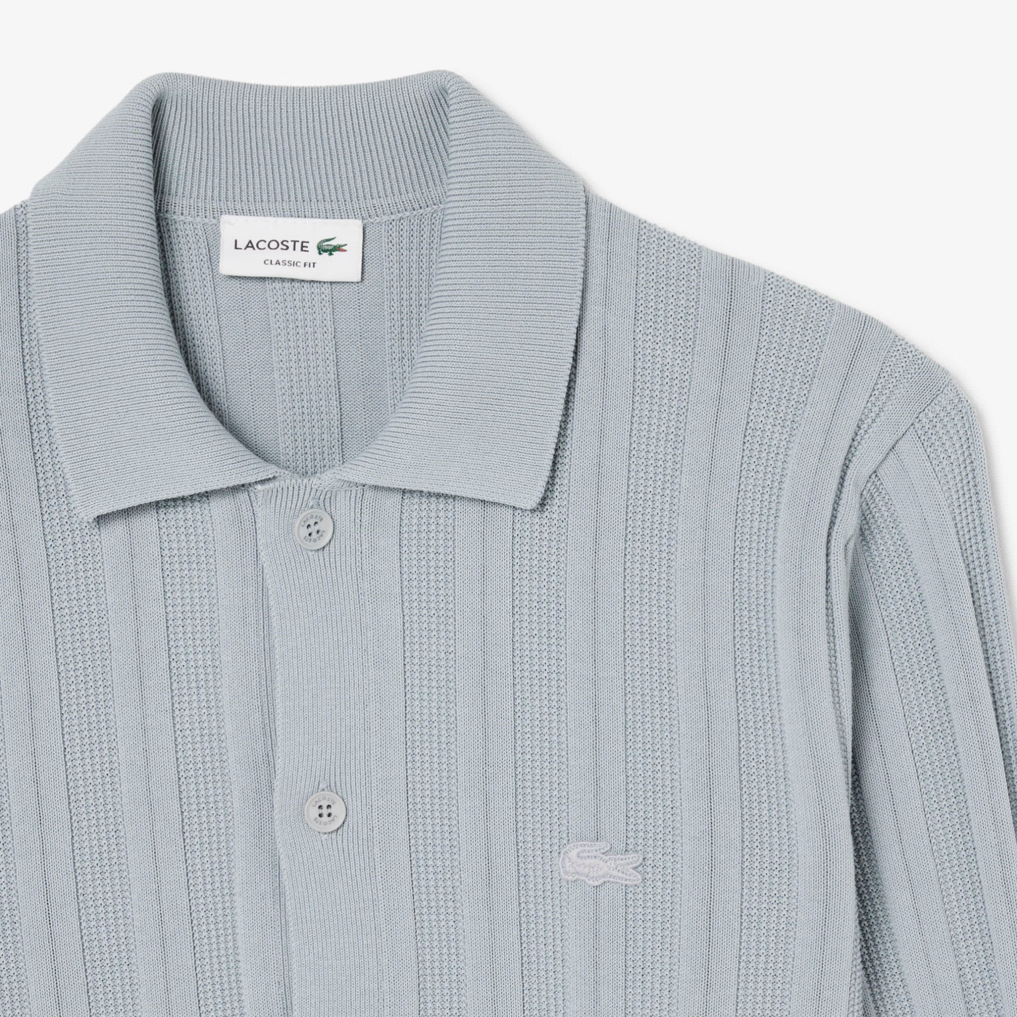 Εικόνα της Ανδρικό Fluid Ribbed Polo Collar Cardigan